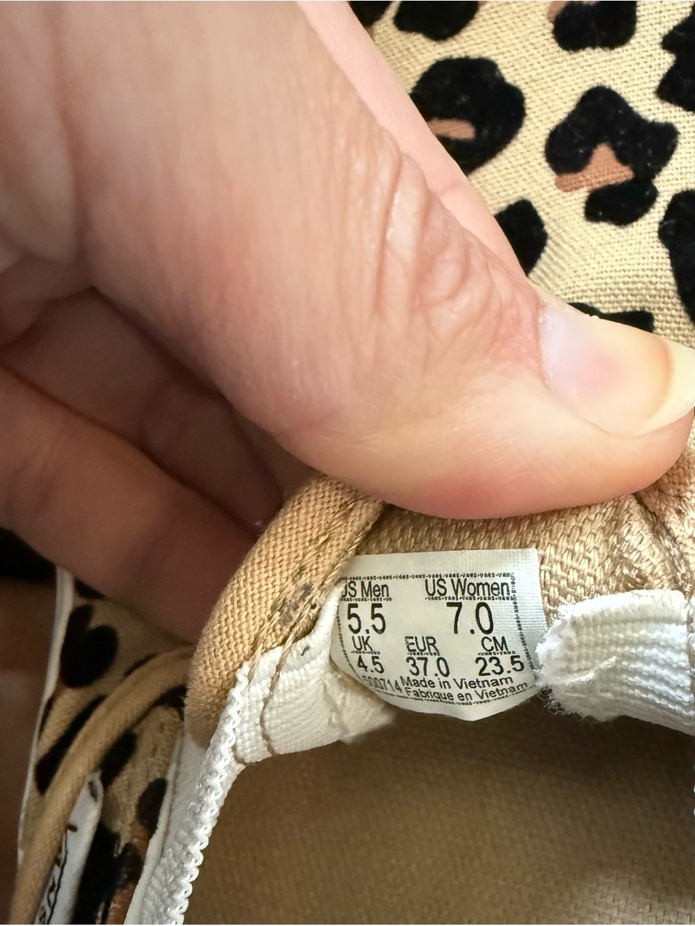 Vans Cheetah Print Slip-On Canvas Sneakers - Picture 5 of 5